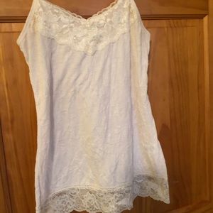 By Maurices, ivory tank top, lace bottom